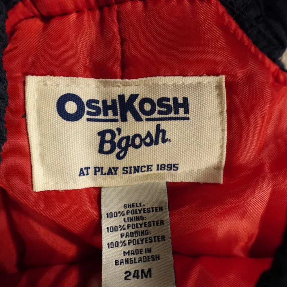 OshKosh B’gosh Snow Bib Overalls Baby/Toddler 24M Navy‎ Insulated Winter